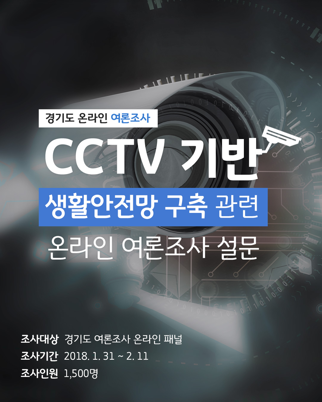 CCTV 기반 생활안전망 구축 관련 온라인 여론조사